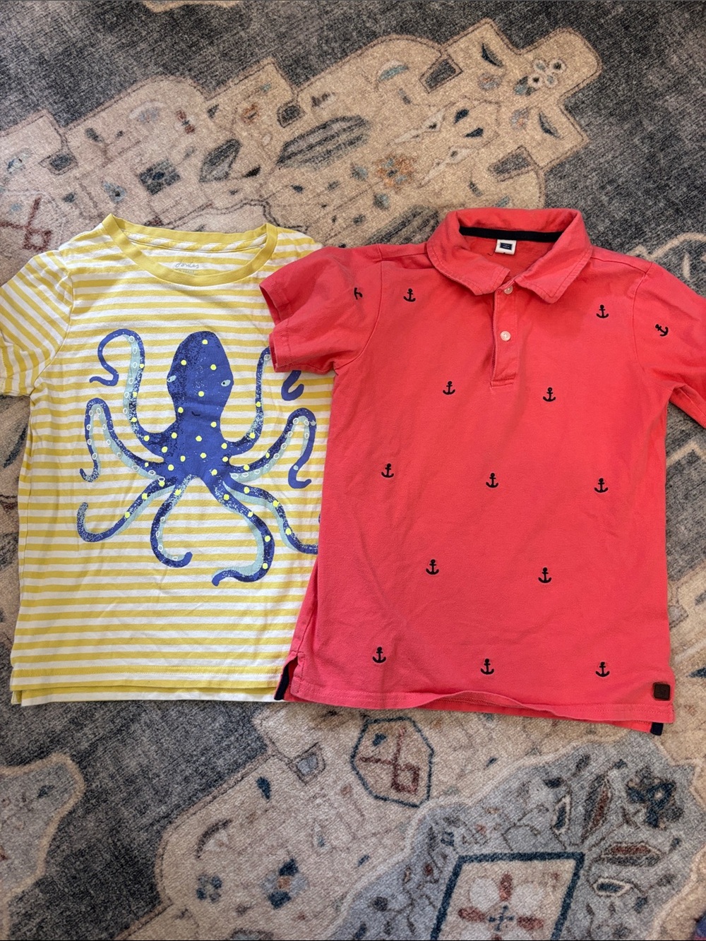 Janie and jack and Joules. nautical Octopus, Anchor, size 8